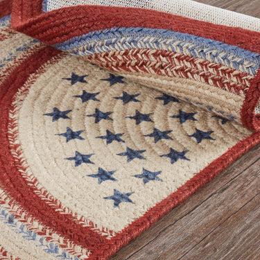 Celebration Jute Braided Rug Half Circle w/ Pad 16.5x33 VHC Brands - The Fox Decor